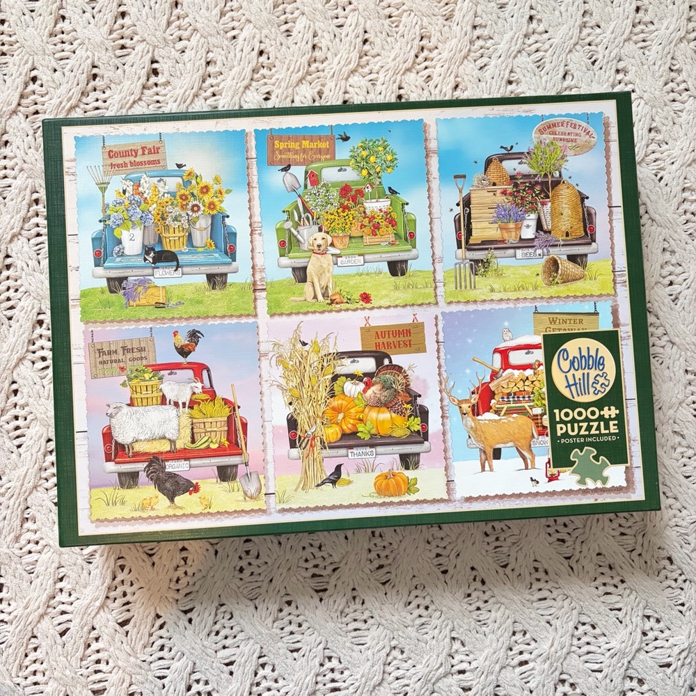 Cobble Hill Puzzle - Farmer’s Market Trucks - 1000 Piece Puzzle